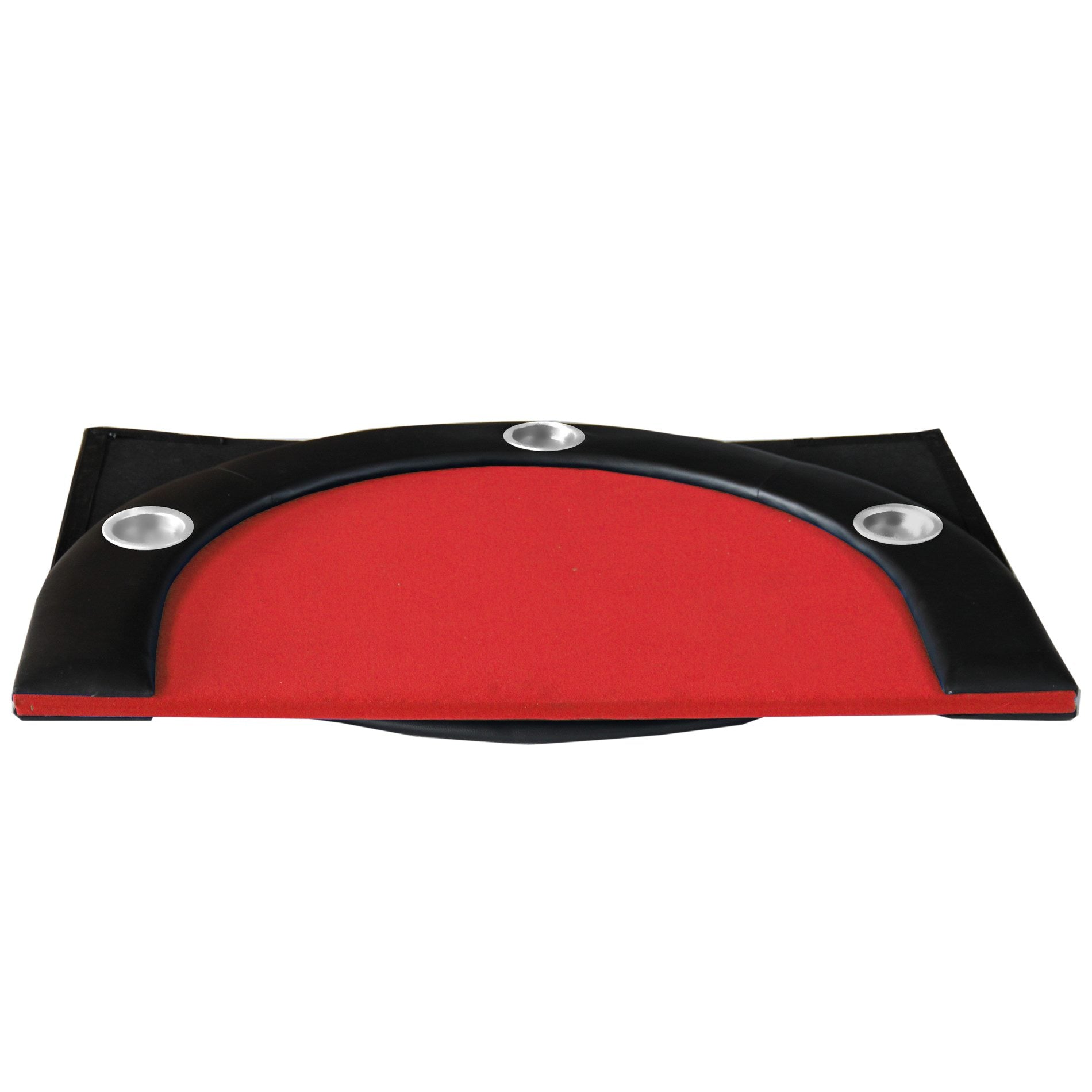 Folding Poker Table Top For 10 Players Tri Fold Texas Holdem Blackjack Casino Game Tabletop Red Red Primary Living Space Modern Mdf