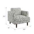 Jurie Black Abstract Accent Chair Black Primary Living Space Foam Engineered Wood