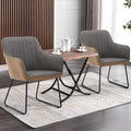Ts Leisure Chair Dining Chair Light Grey Camel Oak Linen