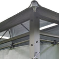 Outsunny 10' X 13' Patio Gazebo, Outdoor Gazebo Canopy Shelter With Curtains, Vented Roof, Steel Frame For Garden, Lawn, Backyard And Deck, Sage Gray Black Steel