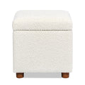 Ivory White Boucle, Ivory White Boucle White Foam Boucle