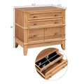 Hazel 3 Drawer Hazel 3 Drawer Side Table For Living Room, Hallway, Entryway, Set Of Two Old Sku:Bs315640Aad Natural Solid Wood