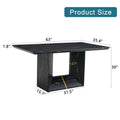 This Modern Dining Table With Mdf Marbled Design Gives You A Luxurious And Elegant Feel, Adding A Touch Of Elegance Whether It Is A Family Dinner Or Entertaining Guests. Black Mdf