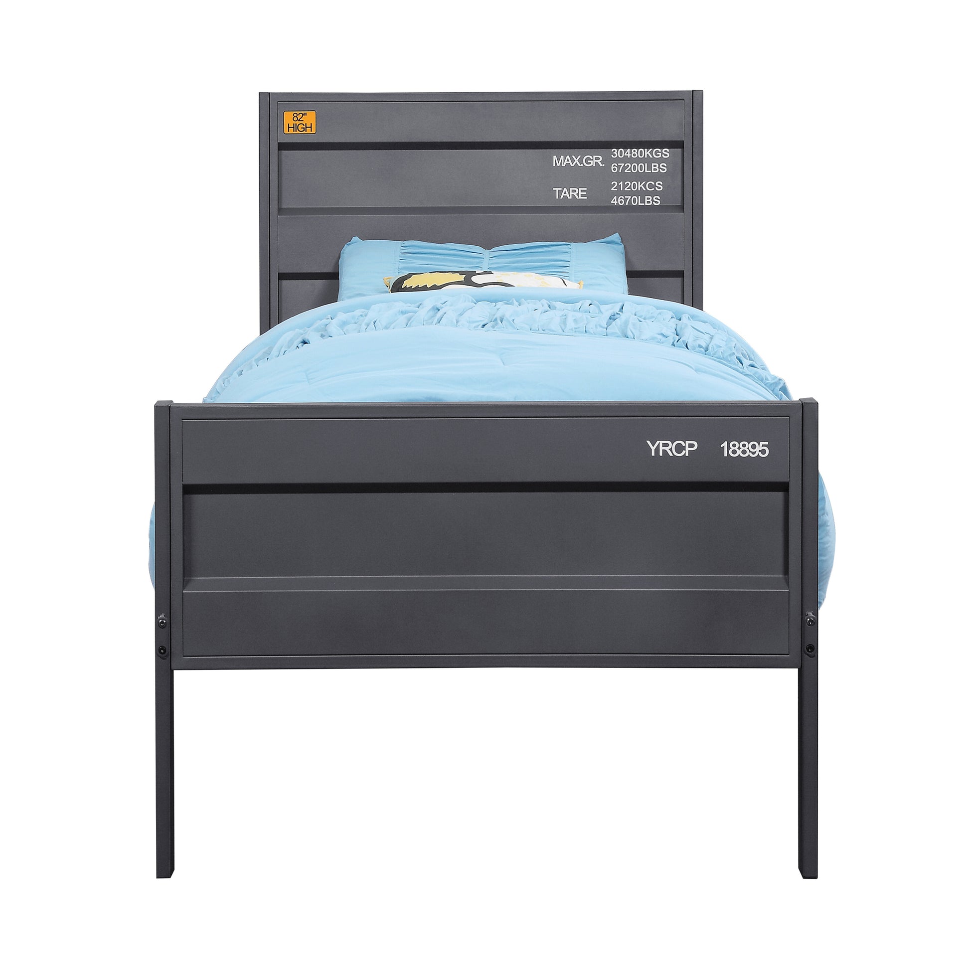 Gunmetal Full Platform Bed Box Spring Not Required Full Gunmetal Iron Bedroom Contemporary Slat Beds Metal