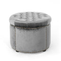 Ottoman Grey Velvet