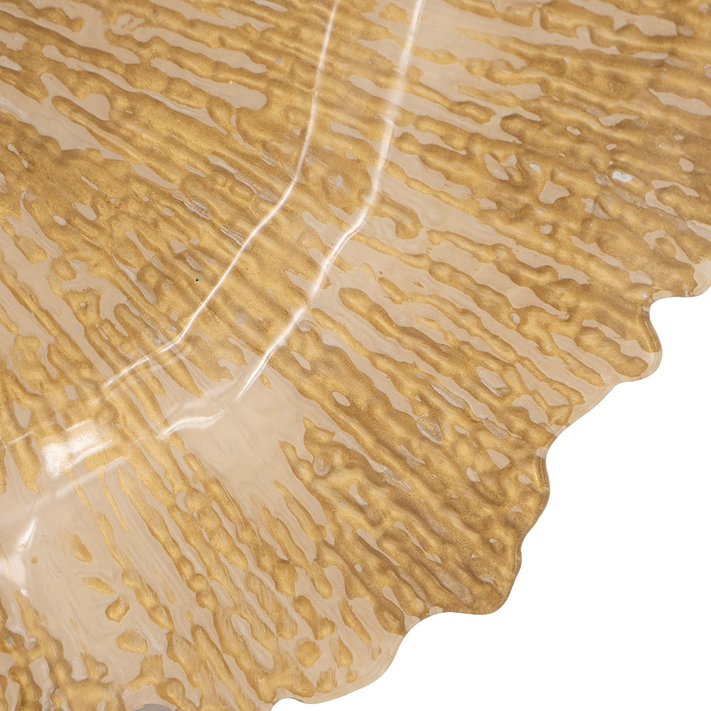 8 Pack Reef Plastic Charger Plate, D13" Gold Plastic