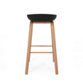 Barstool Set Of 2 Black Polypropylene