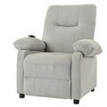 Recliner Chair With Message And Heater, Recliner Chair For Adult, Manual Control Message Chair Grey Steel