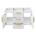 36'' Wall Mounted Bathroom Vanity Without Sink, Floating Bathroom Storage Cabinet With 2 Drawers, Solid Wood Bathroom Cabinet Not Include Basin Sink White Bathroom Modern Mdf