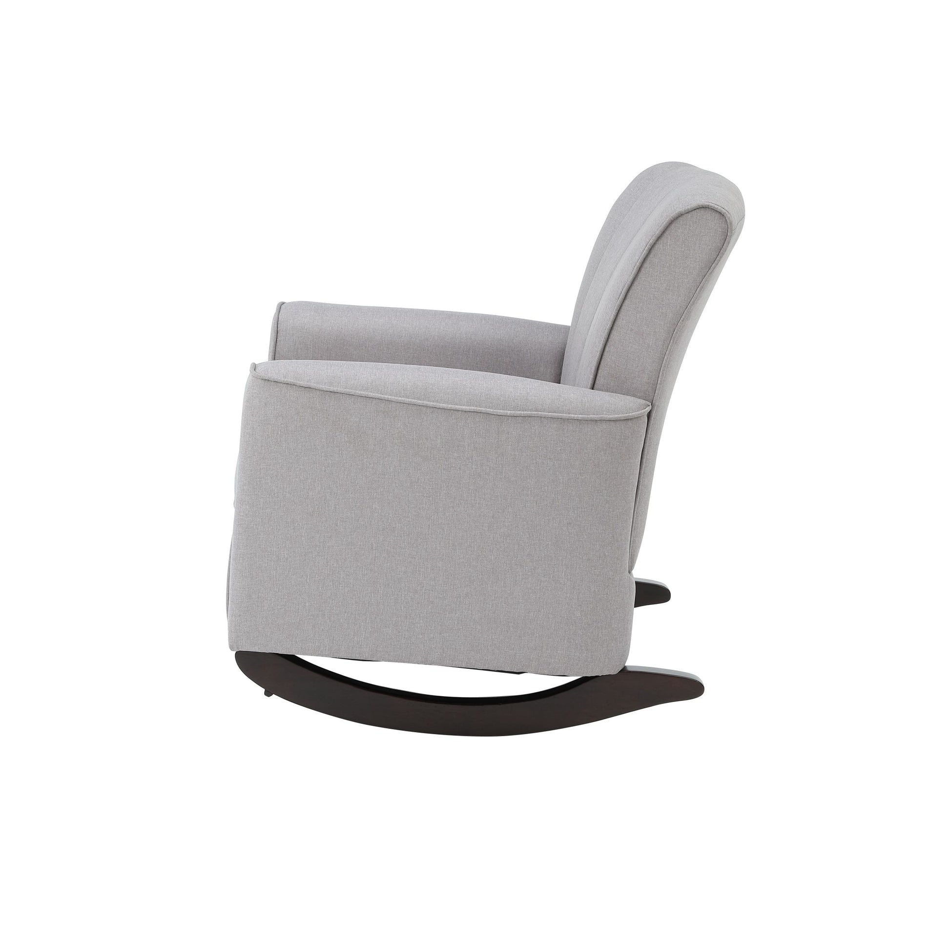 Light Grey Rocking Chair With Track Arm Cushion Solid Light Grey Primary Living Space Foam Rocking Chairs Solid Back Lvl