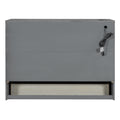 Full Size Murphy Bed With Large Drawers,Brushed Gray Full Gray Plywood