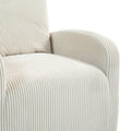 Jiada Upholstered Swivel Glider.Flannel Fabric.Rocking Chair For Nursery In Beige.Modern Style One Left Bag Beige Primary Living Space Foam Fabric Metal