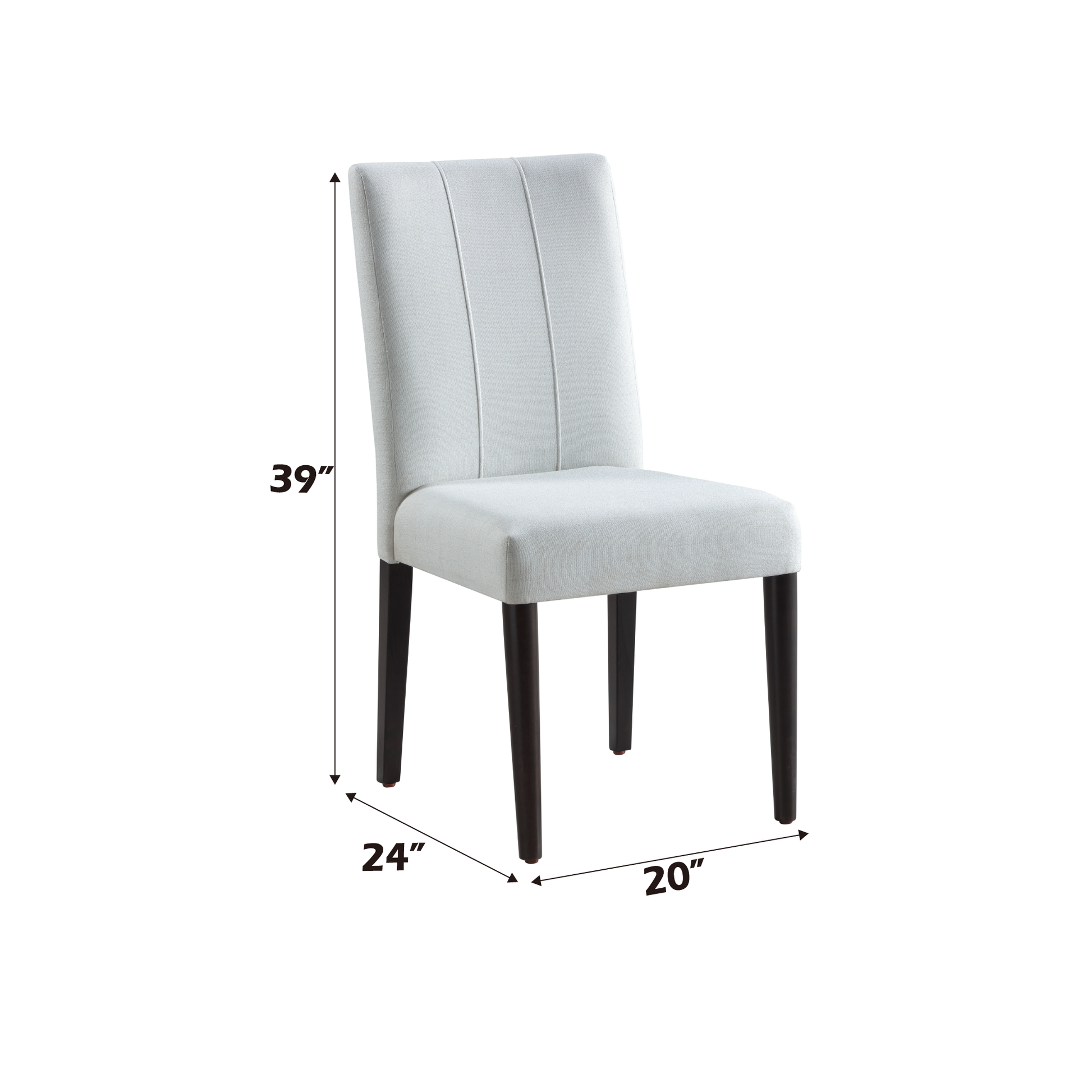 Carena White Finish Side Chair Set Of 2 White Synthetic Wood