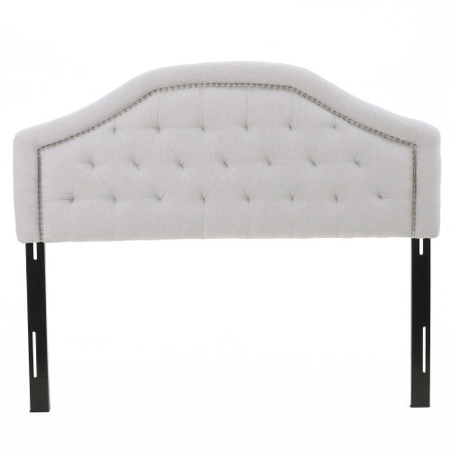 Queen&Full Sized Headboard Queen Light Grey Fabric