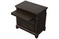 2 Drawer Nightstand Mahogany Solid Wood Mdf