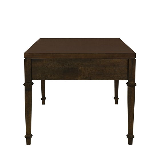 Fluted 2 Drawer Coffee Table Brown Mdf