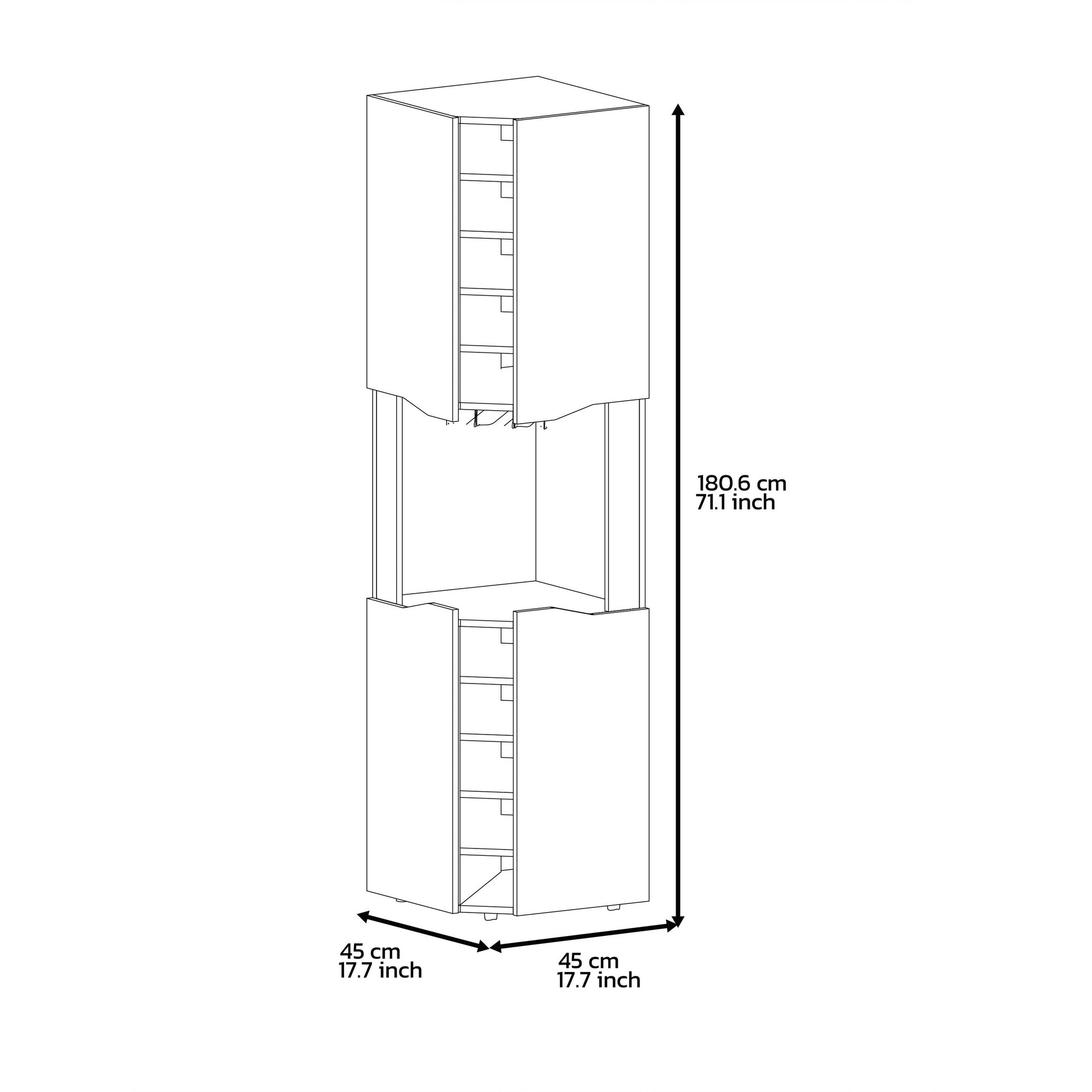 Corner Bar Cabinet, Ten Built In Wine Rack, Macadamia Taupe Multicolor Solid Wood Mdf Engineered Wood