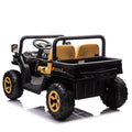 24V Xxxl Kids Ride On Utv W Parents Remote Control,Two Seater,Automatic Tipping Bucket,Rear Wheel Suspension,Slow Start,Portable Handle,Safety Belt,Led Light,Usb,Mp3,Bluetooth,Horn For Kids Aged 3 8. Black 50 99 Lbs Polypropylene