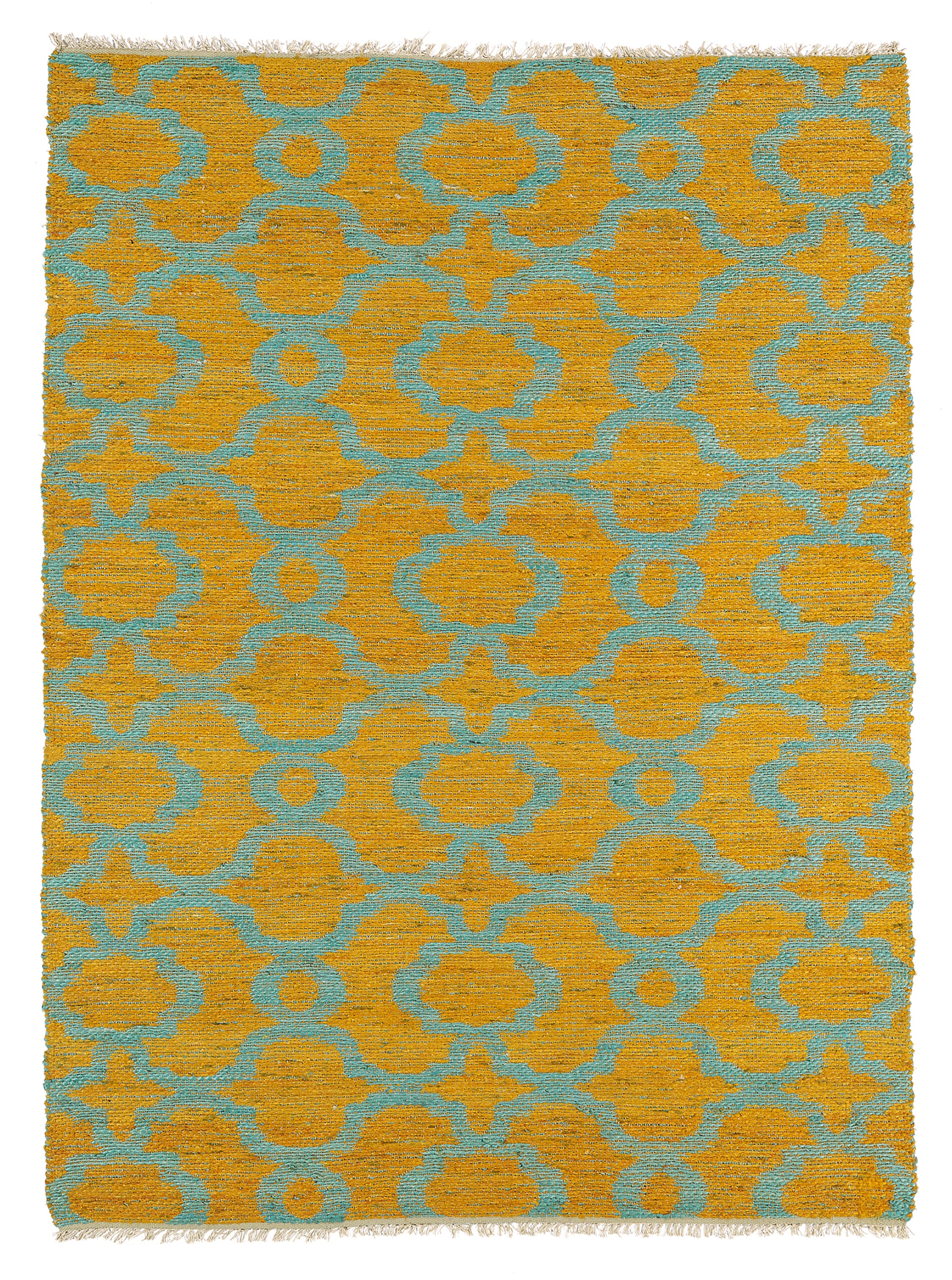 Casual, Contemporary, Modern, Transitional, Kids, Textured Loop Pile 5' X 7'9" Rectangle Area Rug Turquoise Jute