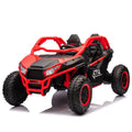 24V Two Seater Kids Ride On Utv W Parents Control,20In Seat Width,400W Super High Power,Four Wheel Suspension,Bluetooth,Mp3,Usb,Led Light,Horn,Rear Storage Space,Speeds 3.73 4.97Mph For Kids Aged 3