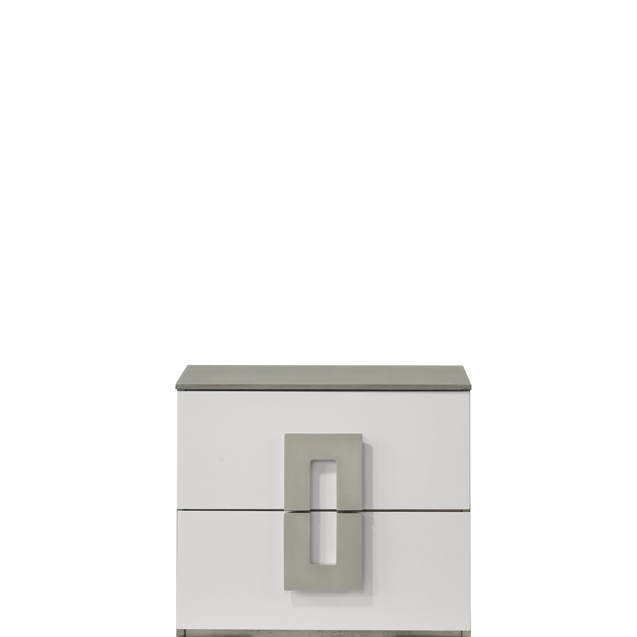 Olivia Contemporary Style 2 Drawer Night Stand Made With Wood In White White 2 Drawers Bedroom Bedside Cabinet Dovetail Joints White Solid Wood Mdf Wood