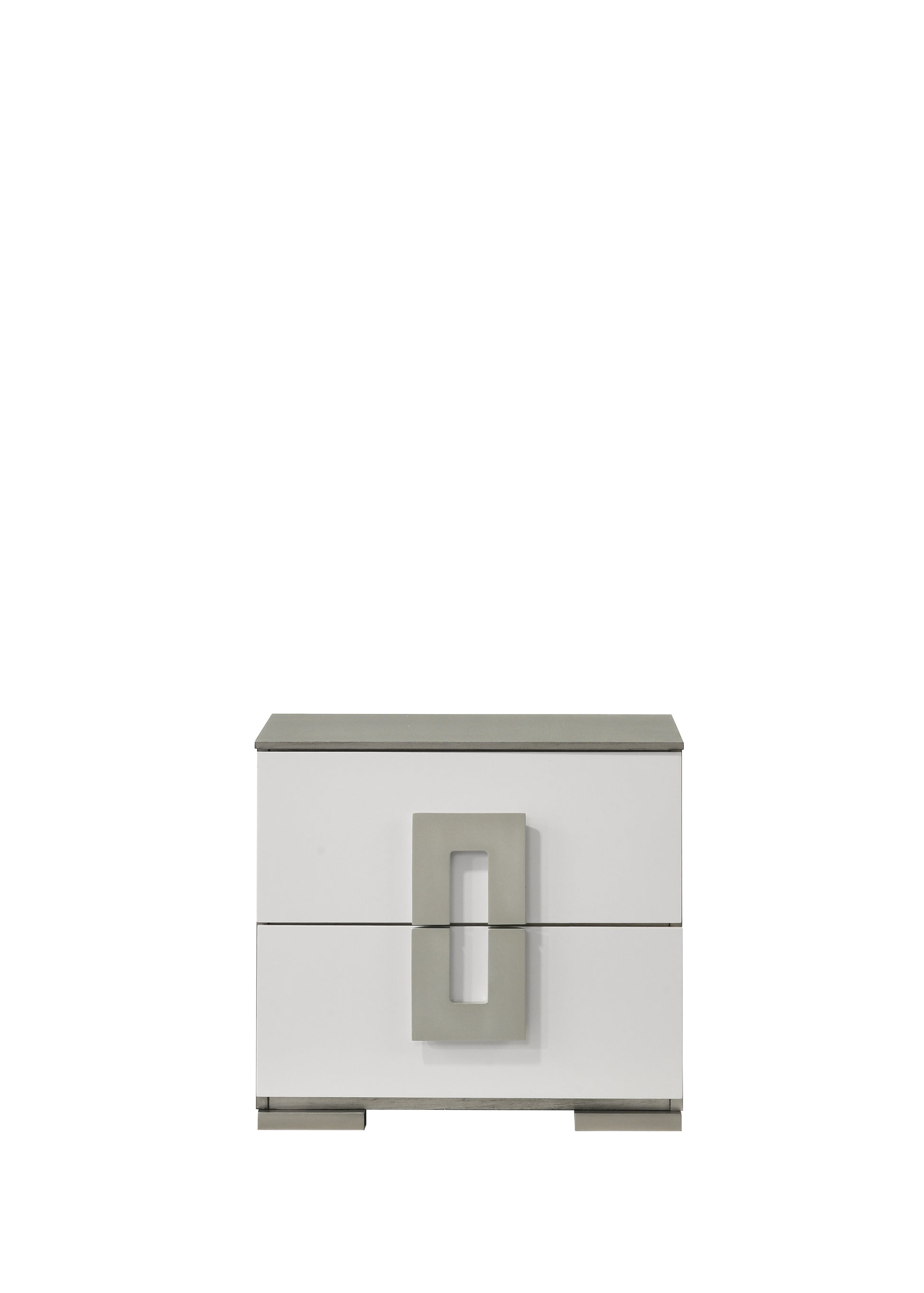 Olivia Contemporary Style 2 Drawer Night Stand Made With Wood In White White 2 Drawers Bedroom Bedside Cabinet Dovetail Joints White Solid Wood Mdf Wood