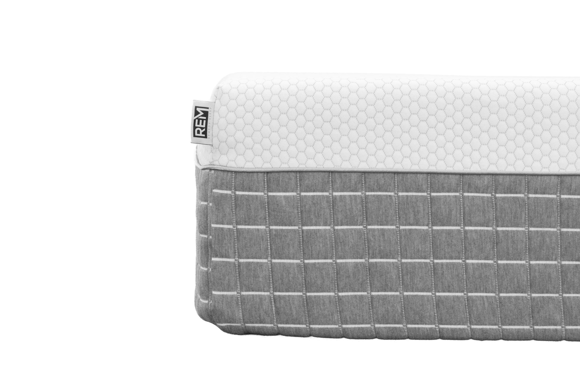 Recharge 5 Layer, 12 Inch Hybrid Memory Foam And Coil Mattress, Queen Size, White And Grey Knit Cover White Memory Foam Foam Spring Queen