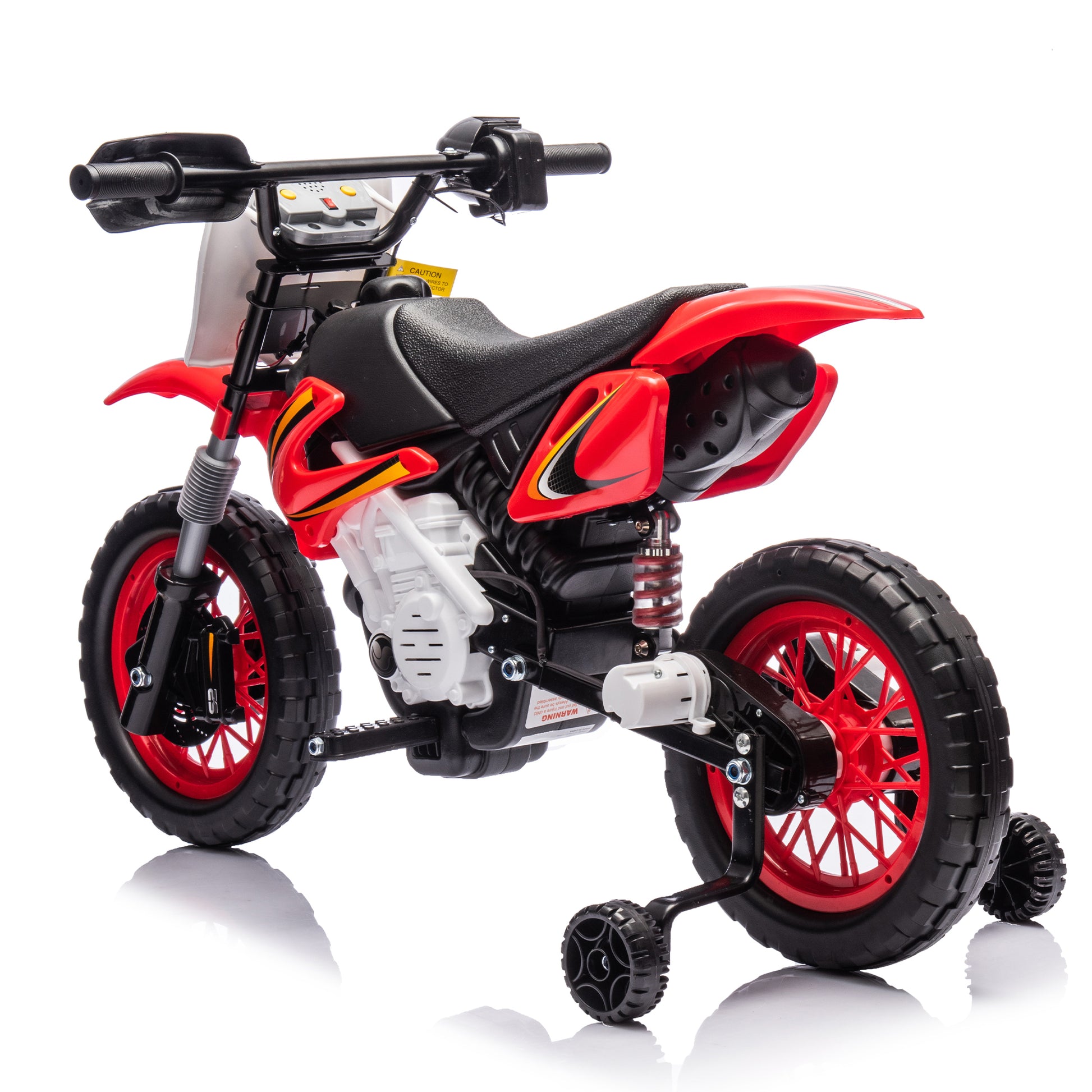 12V Kids Ride On Electric Toy Motorcycle,Rear Suspension,Twist Grip Throttle,Slow Start,Removable Training Wheels,Indie Music Box With Horn And Engine,Simulation Of Dirt Bike Modeling For Kids 3 8. Red 50 99 Lbs Polypropylene