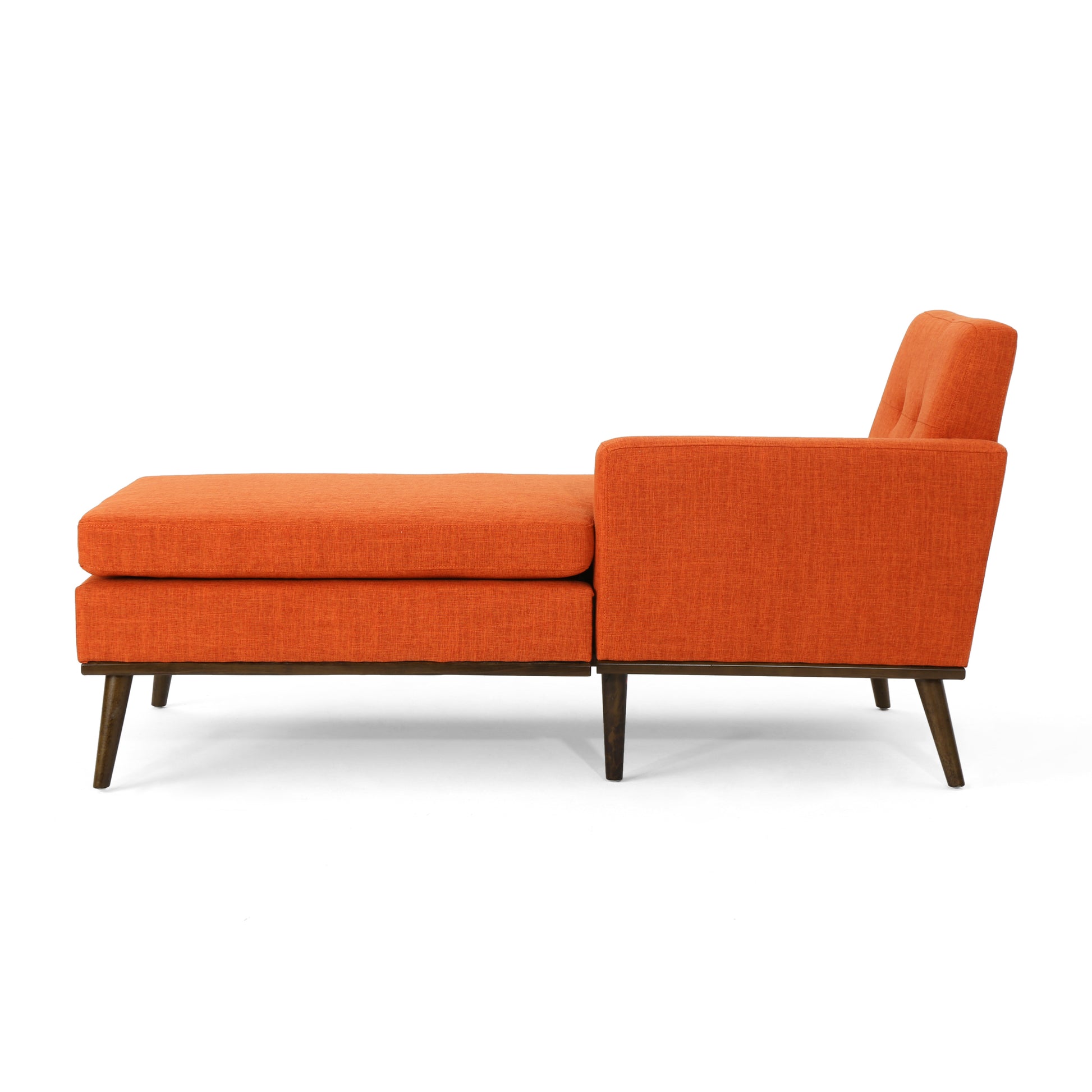 Chaise Lounge Orange Fabric