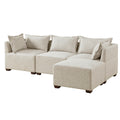 Modular Ottoman Linen Polyester