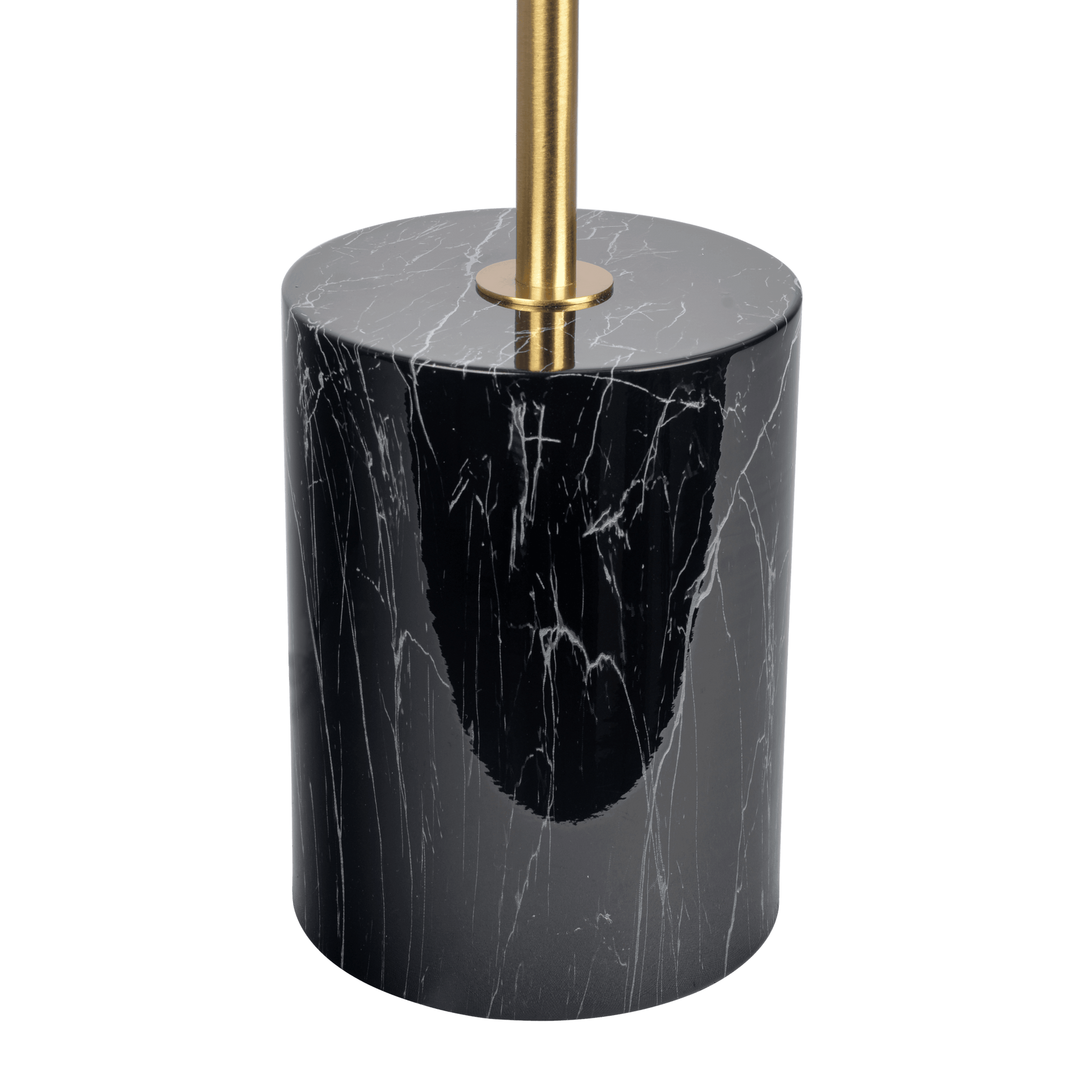 Nova Hydro Black Table Lamp With On Off Switch Double Lamp With Faux Marble Base Black Gold,Marble Marble Metal,Metal