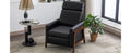 Set Of Two Wood Framed Pu Leather Recliner Chair Adjustable Home Theater Seating With Thick Seat Cushion And Backrest Modern Living Room Recliners, Black Black Pu Pu