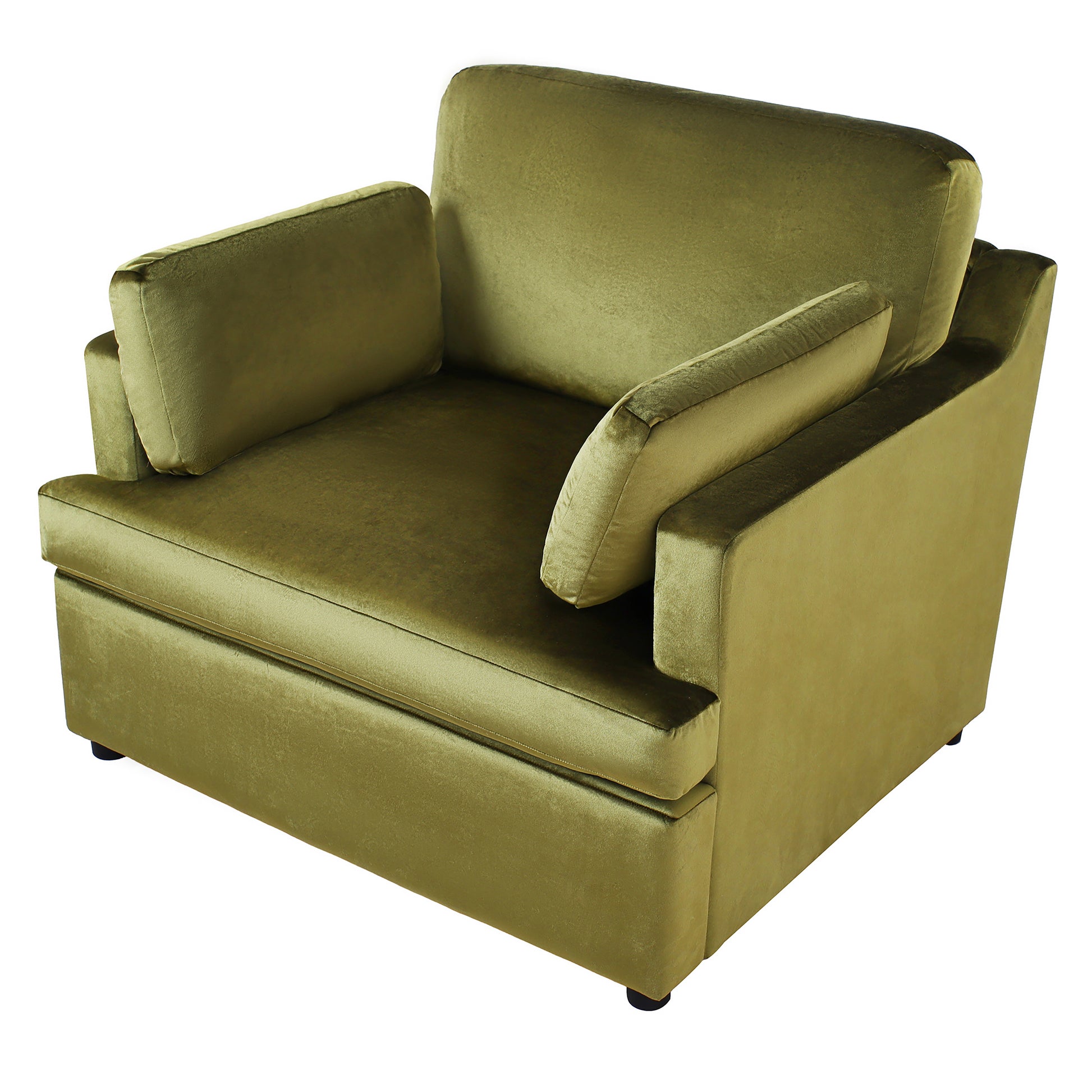 Mirod Oversized Accent Chair Comfortable Armrest Cushions, Versatile Neutral Style, Elegant Design, Durable Frame Green Velvet