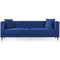 Autumn Velvet Sofa Blue Velvet 3 Seat