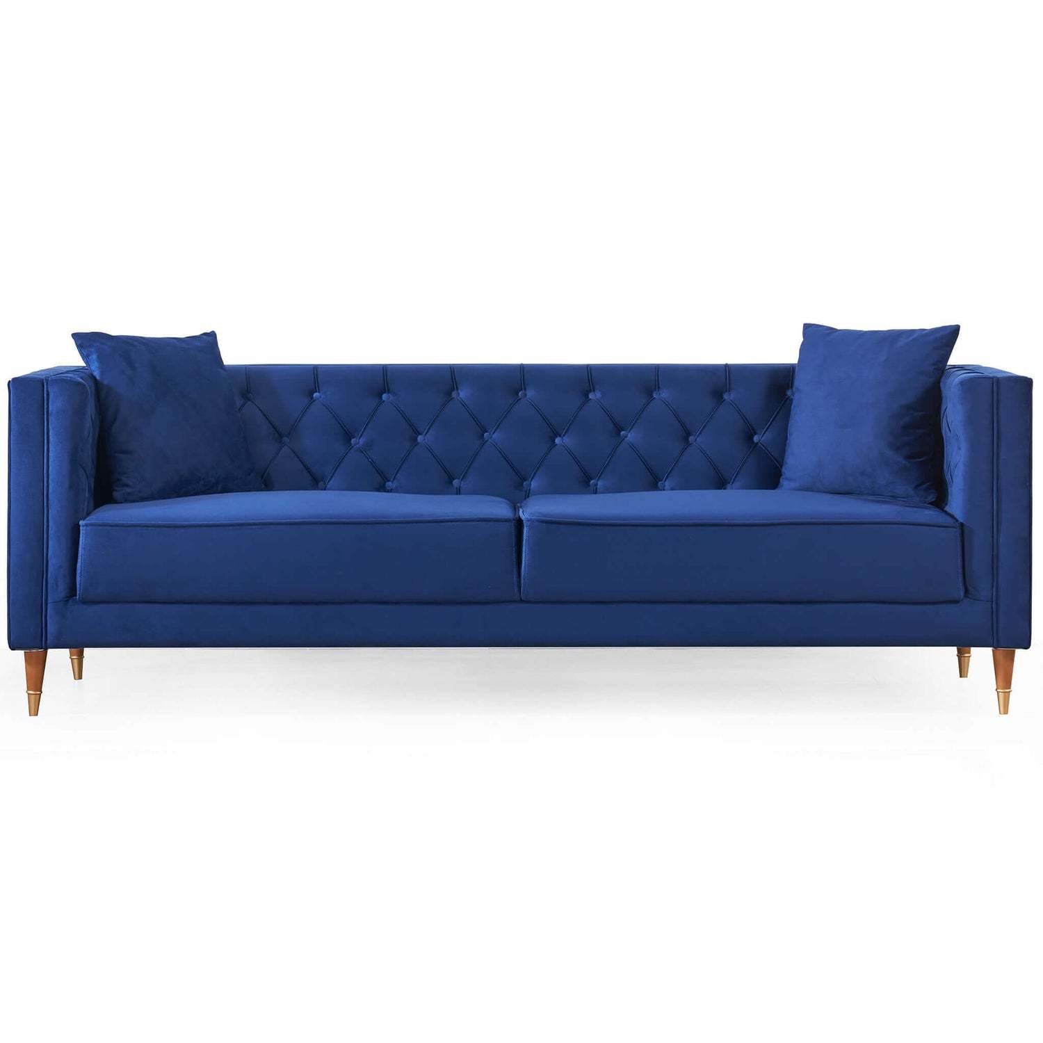 Autumn Velvet Sofa Blue Velvet 3 Seat