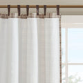 Plaid Faux Leather Tab Top Curtain Panel With Fleece Lining Only 1 Pc Panel Multicolor Polyester