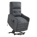 Coolmore Recliner Chair, Electric Recliner Chairs For Adults, Side Pocket Power Reclining Chair Pocket Springs Seat Cushion, Corduroy Fabric Recliner Sofa For Living Room, Bedroom, Home Theater Dg Dark Gray Foam Corduroy