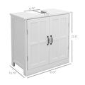 Bathroom Sink Cabinet, Pedestal Sink Cabinet With Adjustable Shelf, White White Particle Board