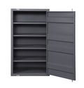 Gunmetal 1 Door Chest With Container Lock Gunmetal Bedroom Metal