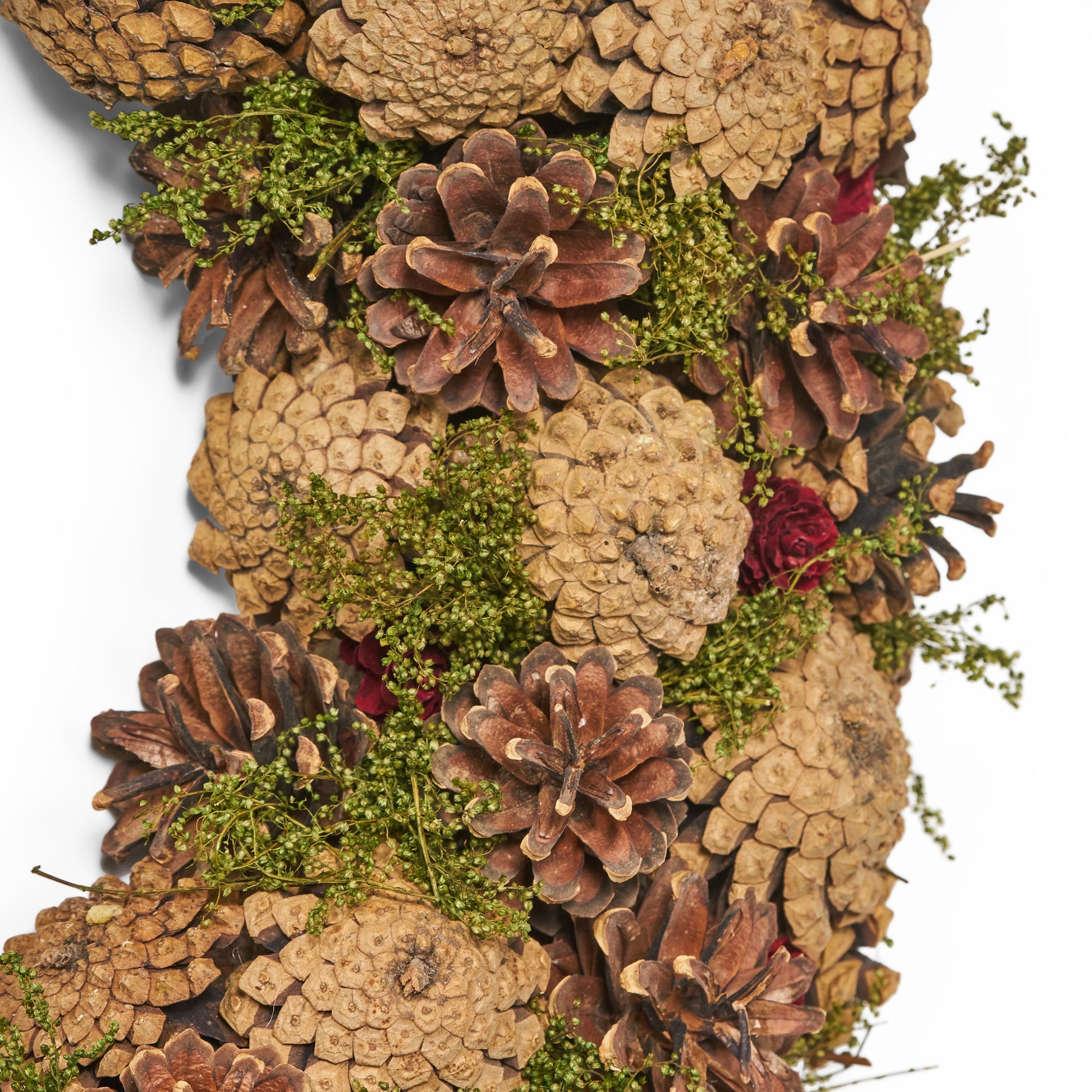 18.'' Pine Cone Wreath Natural Natural Foam