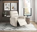 Glider Reclining Chair Swivel Motion Beigefaux Leather Upholstery Luxury Living Room Furniture, Movie Chair Beige Faux Leather Wood Primary Living Space Plywood,Solid Wood