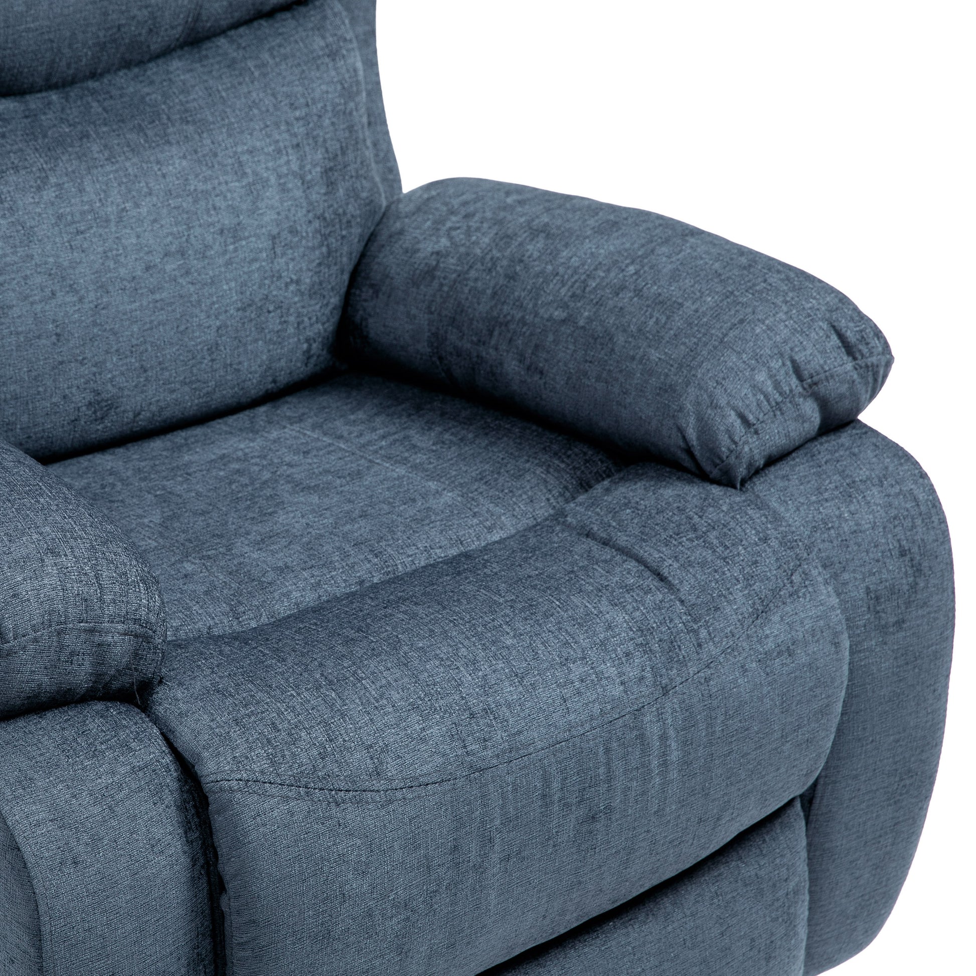 Massage Recliner Charcoal Fabric