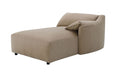 Veata Sectional Sofa, Light Brown Suede Lv03090 Light Brown Plywood 4 Seat