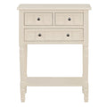 Narrow Console Table, Slim Sofa Table With Three Storage Drawers And Bottom Shelf Beige Beige Solid Wood Mdf