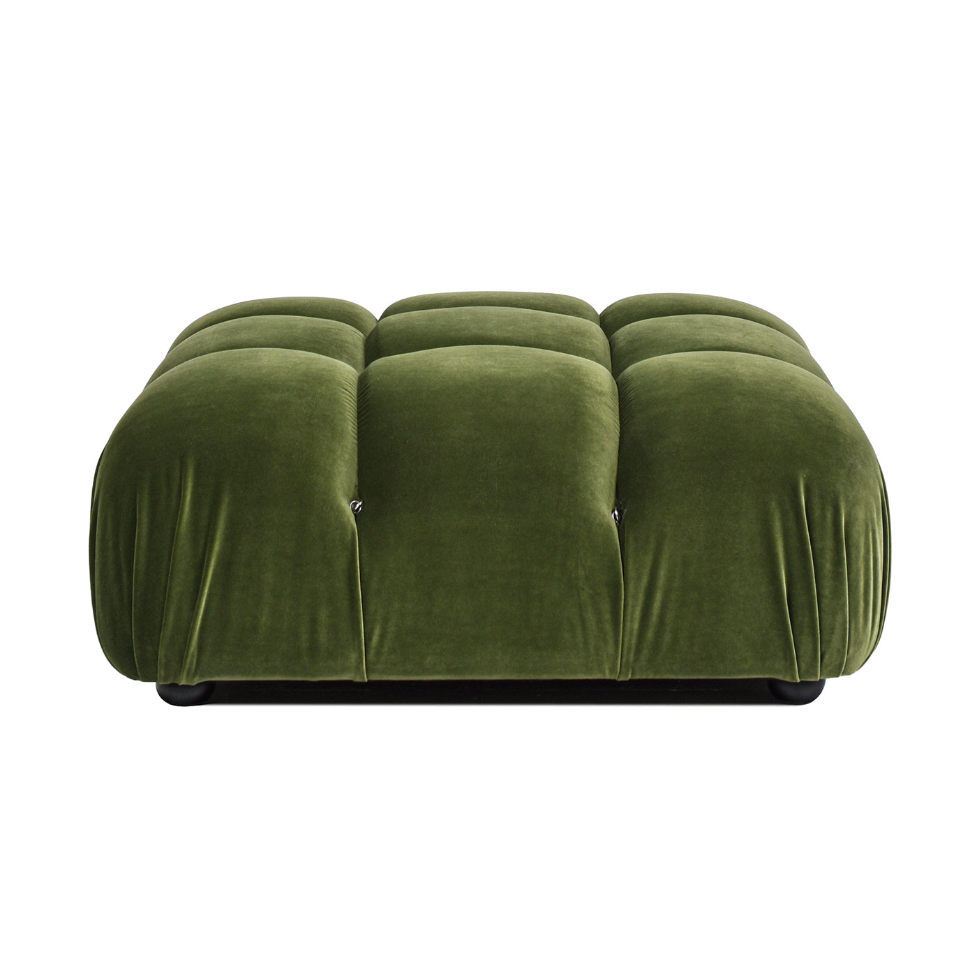 Marcel 36" Bubble Modular Modern Cocktail Ottoman, Olive Green Performance Velvet Olive Green Foam Velvet