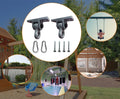 Heavy Duty Black Swing Hangers Screws Bolts Included Over 5000 Lb Capacity Playground Porch Yoga Seat Trapeze Wooden Sets Indoor Outdoor 2 Pack Black Aluminum