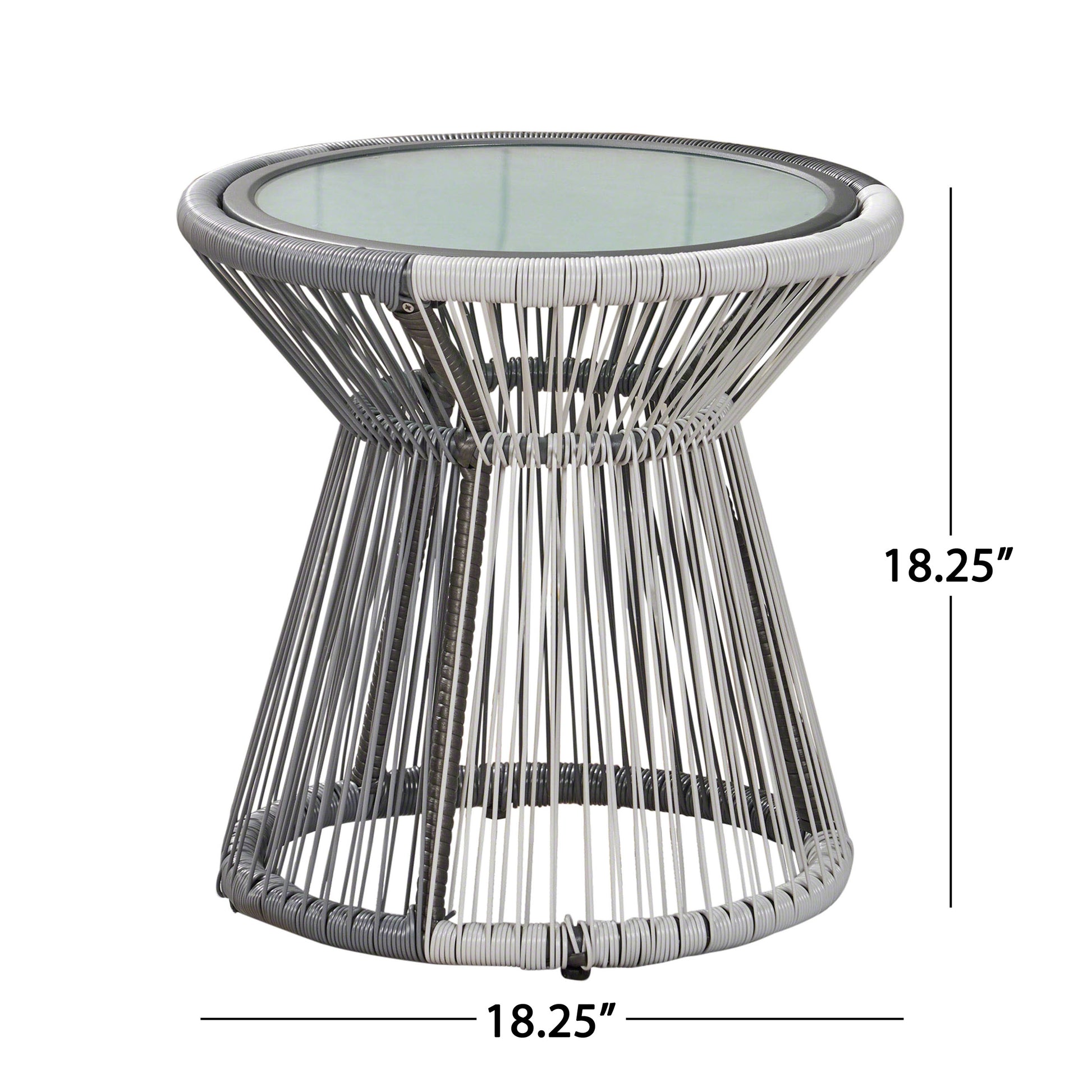 Milan 3Pc Chat Set Gray Pe Rattan Iron Waterproof Fabric