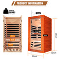 Infrared Sauna Room Single Room Natural Metal & Wood Solid Wood