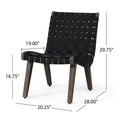 Outdoor 3 Piece Wood Patio Seating Set Black Metal & Wood