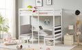 Twin Over Twin Bunk Beds Can Be Turn Into Upper Bed And Down Desk, Cushion Sets Are Free. White,79''L X 40.9''W X 79''H. Twin White Iron